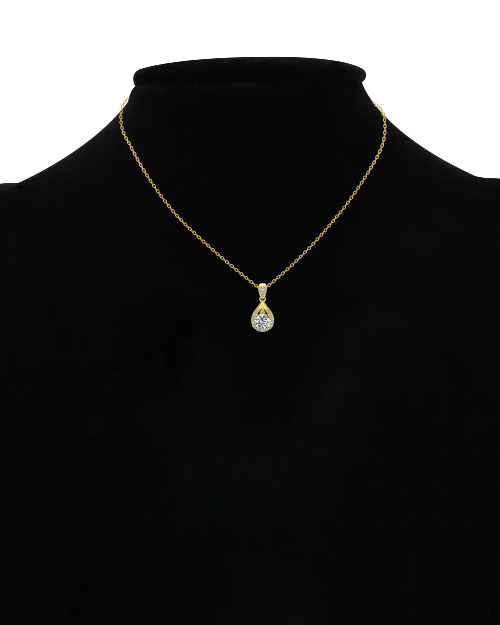 DROP DIAMOND NECKLACE MOISSANITE S925 - GOLD