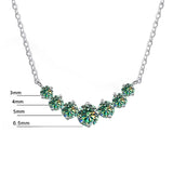 DIAMOND NECKLACE GREEN MOISSANITE S925 - WHITE GOLD