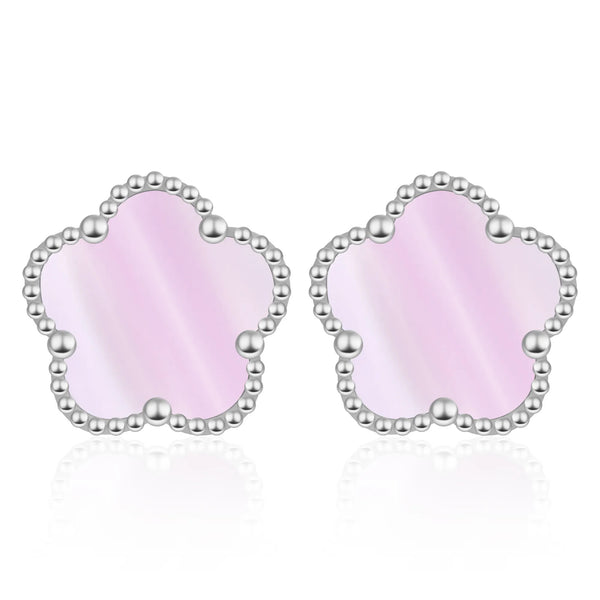 EARRINGS FIORI - SILVER/PINK