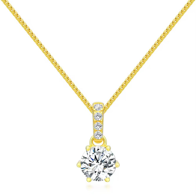 DIAMOND V2 NECKLACE MOISSANITE S925 - GOLD