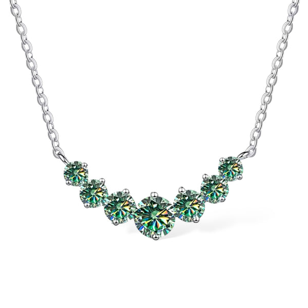 DIAMOND NECKLACE GREEN MOISSANITE S925 - WHITE GOLD