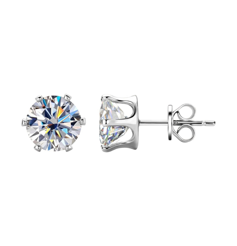 EARRINGS DIAMOND MOISSANITE S925 - SILVER