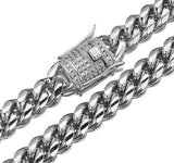 CUBAN NECKLACE LUXURY - SILVER (8MM)