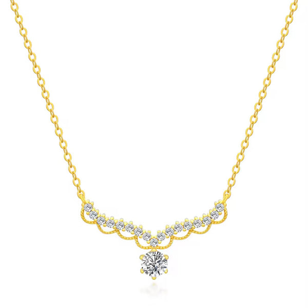 QUEEN NECKLACE MOISSANITE S925 - GOLD