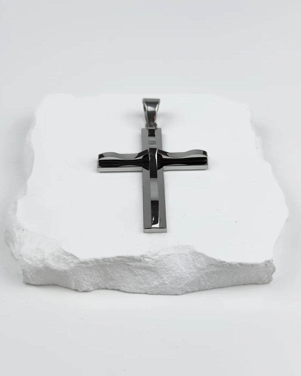 STHLM WITH CROSS - SILVER (6MM)