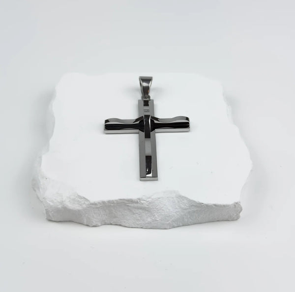 STHLM WITH CROSS - SILVER (6MM)