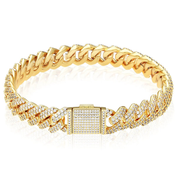 CUBAN ICE LUXURY BRACELET - GOLD (10MM)