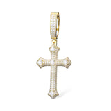 PENDANT DIAMOND CROSS MOISSANITE S925 - GOLD