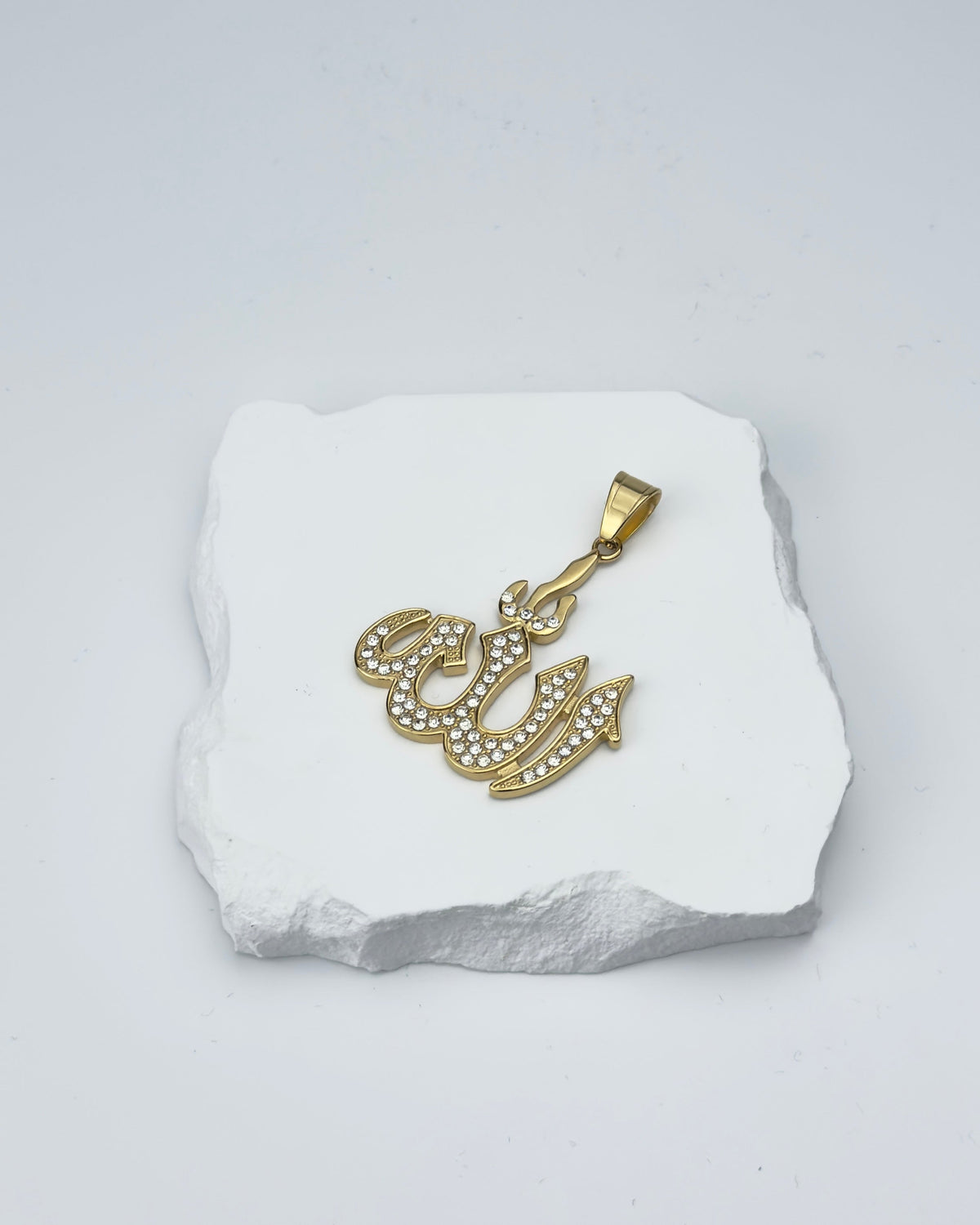 DIAMOND ALLAH PENDANT - GOLD