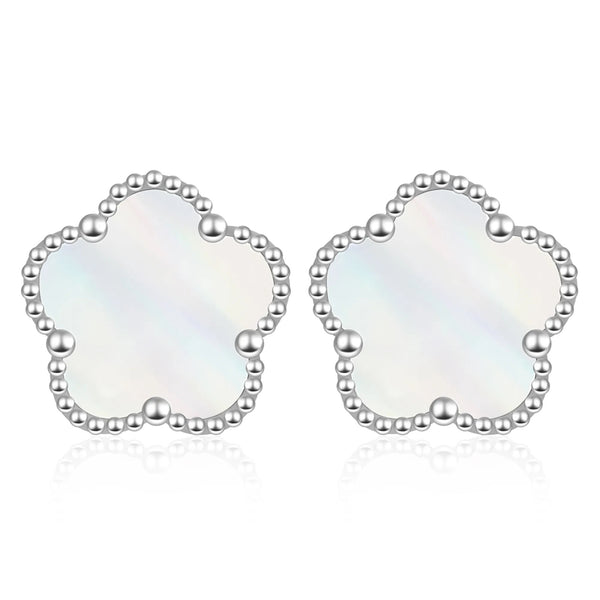 EARRINGS FIORI - SILVER/WHITE