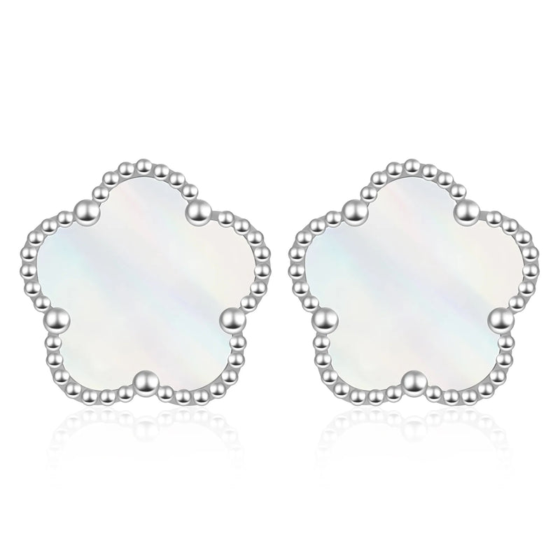 EARRINGS FIORI - SILVER/WHITE