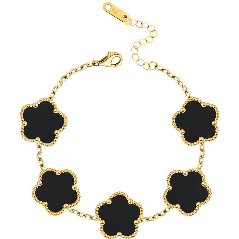 FIORI BRACELET - GOLD/BLACK