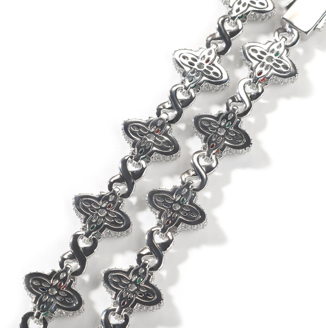 INFINITY FIORI DIAMOND BRACELET - SILVER