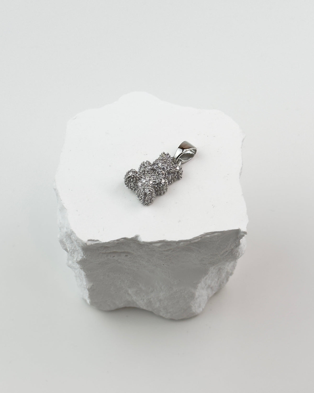 STHLM WITH DIAMOND GUMMY BEAR - SILVER (3MM)