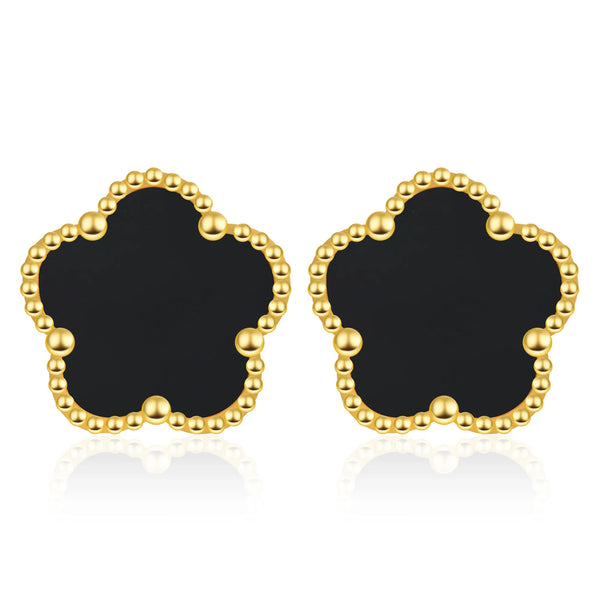 EARRINGS FIORI - GOLD/BLACK