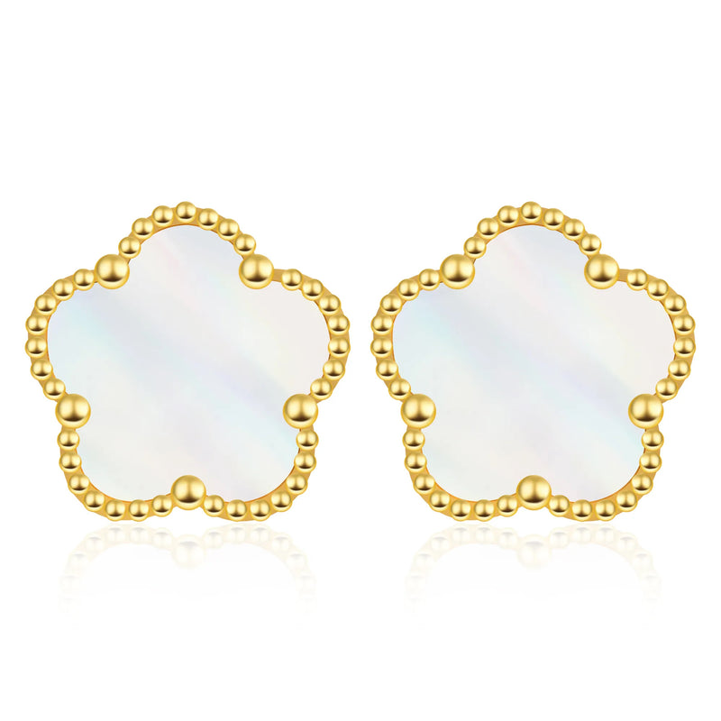 EARRINGS FIORI - GOLD/WHITE