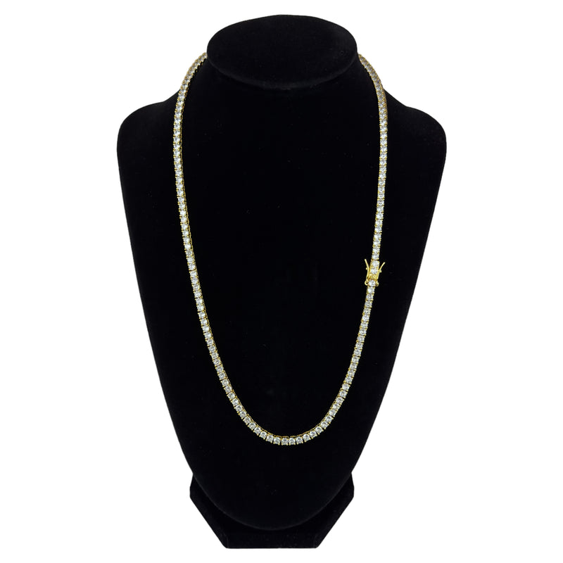 TENNIS NECKLACE LUXURY - GOLD (3MM)