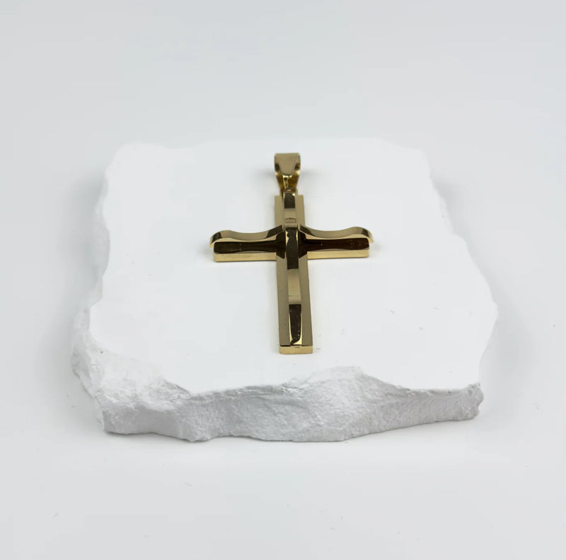 STHLM WITH CROSS - GOLD (6MM)