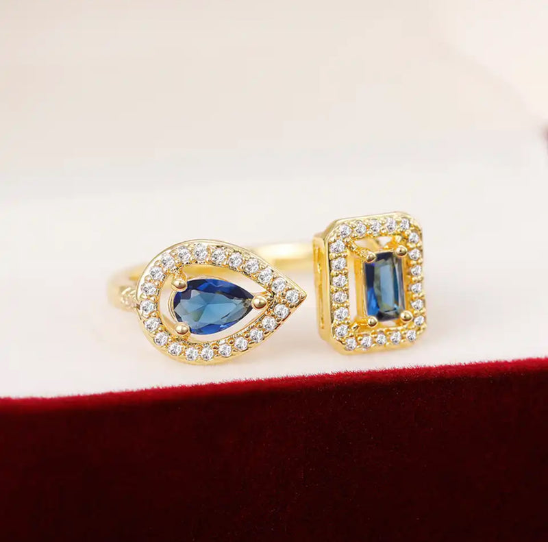 DIAMOND RING - GOLD/BLUE