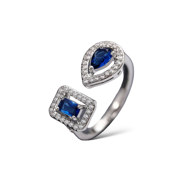 DIAMOND RING - SILVER/BLUE