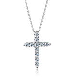 BARI DIAMOND CROSS HALSKJEDE MOISSANITE S925 - SØLV