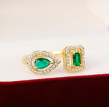 DIAMOND RING - GOLD/GREEN