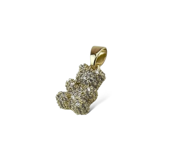 DIAMOND GUMMY BEAR PENDANT - GOLD