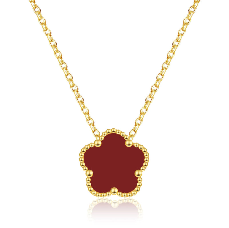 FIORI NECKLACE - GOLD/RED