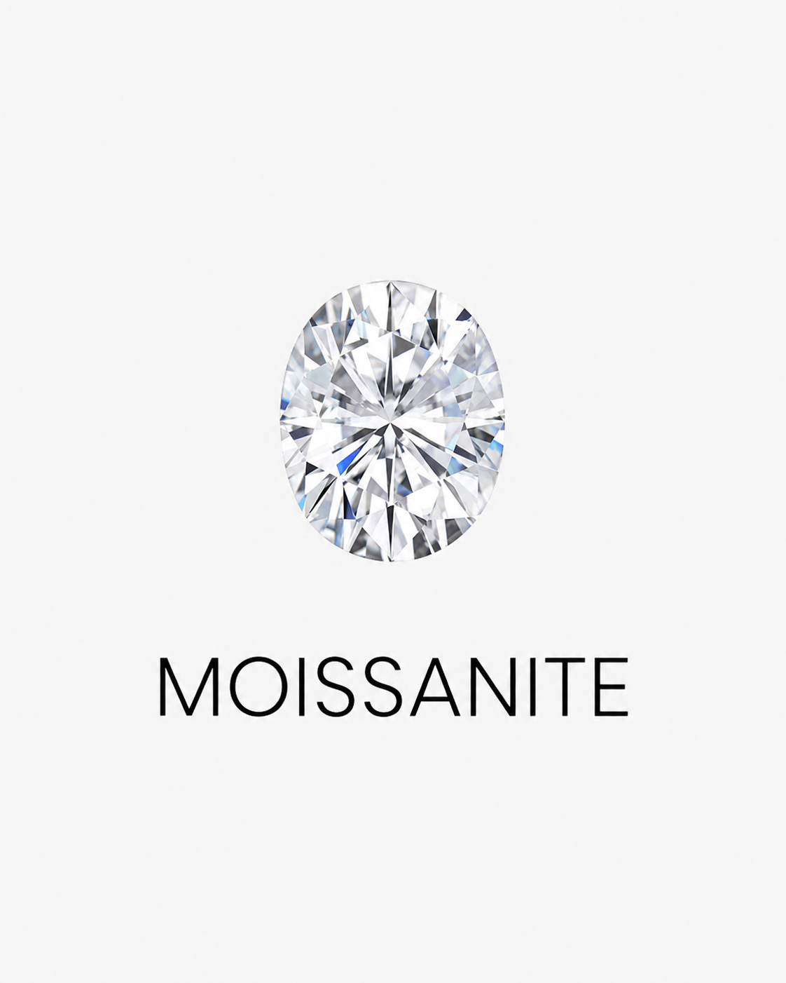 DIAMOND RING OVAL MOISSANITE S925 - GOLD