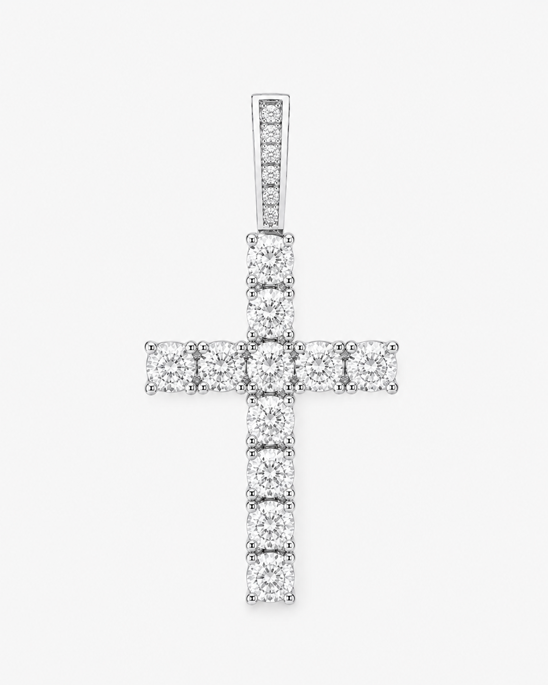 PENDANT CROSS MOISSANITE S925 - SILVER