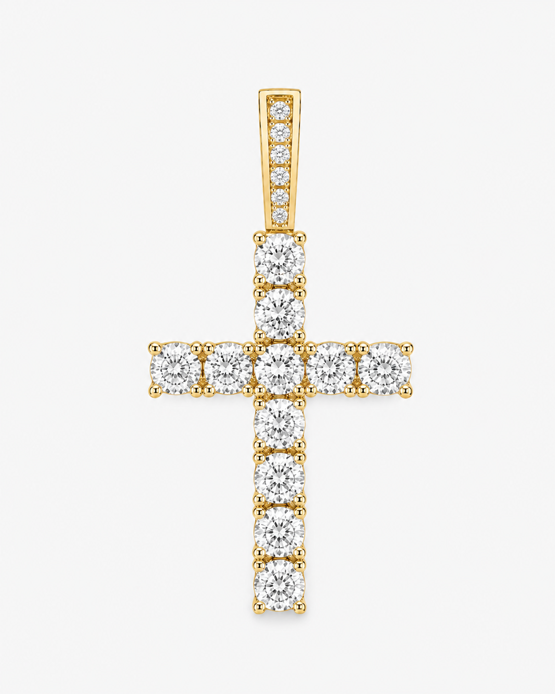 PENDANT CROSS MOISSANITE S925 - GOLD