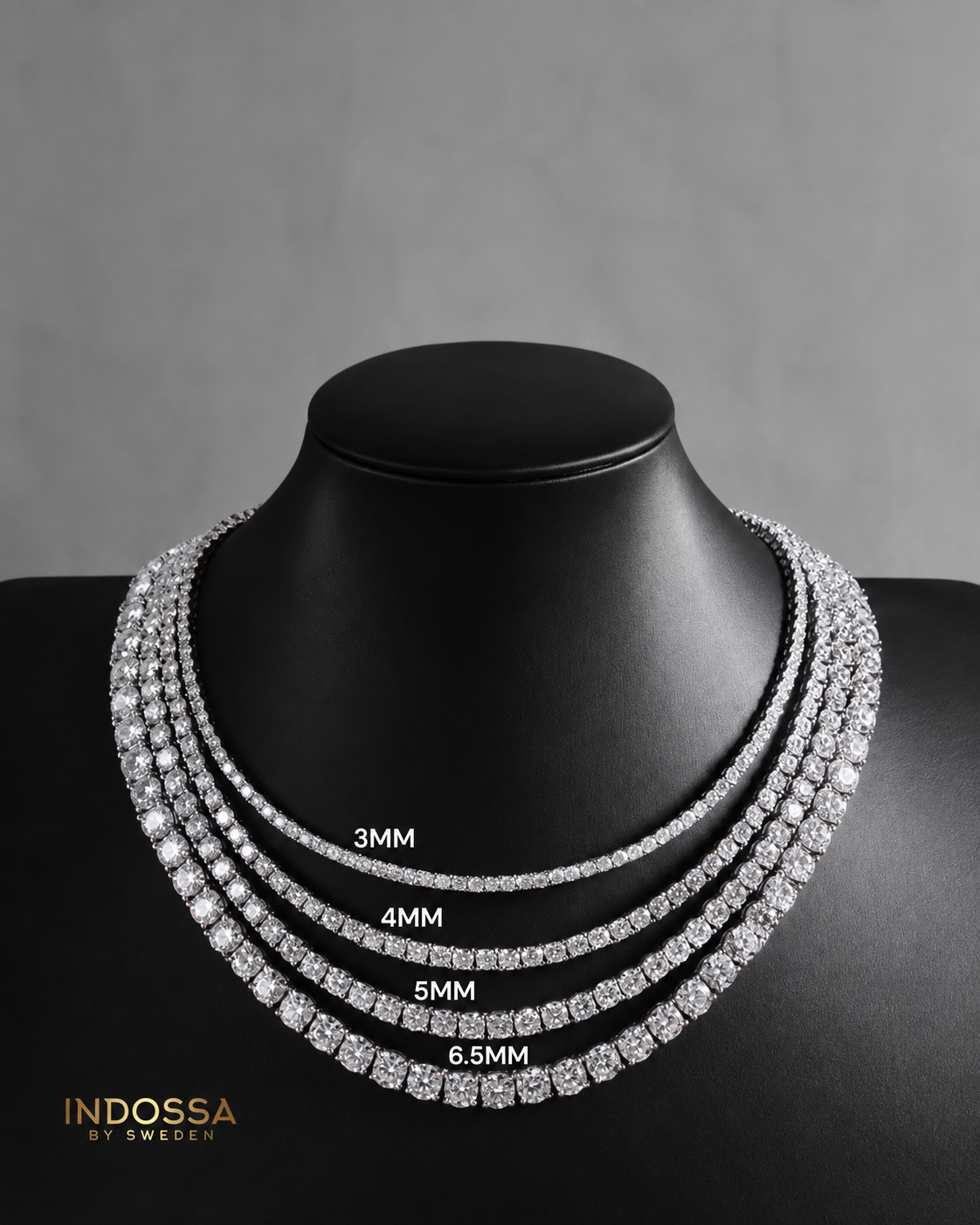 TENNIS NECKLACE MOISSANITE S925 - SILVER (Made to Order)