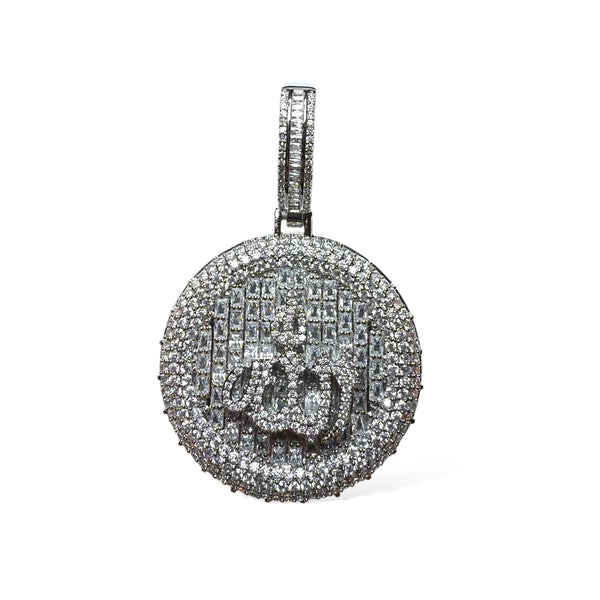 DIAMOND ALLAH PENDANT - SILVER