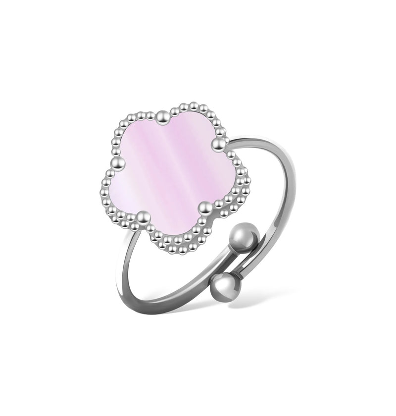 RING FIORI - SILVER/PINK