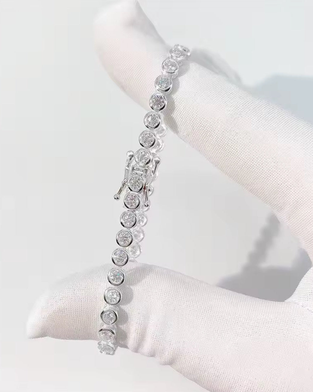 TENNIS PERLA BRACELET MOISSANITE S925 - SILVER (Made to Order)