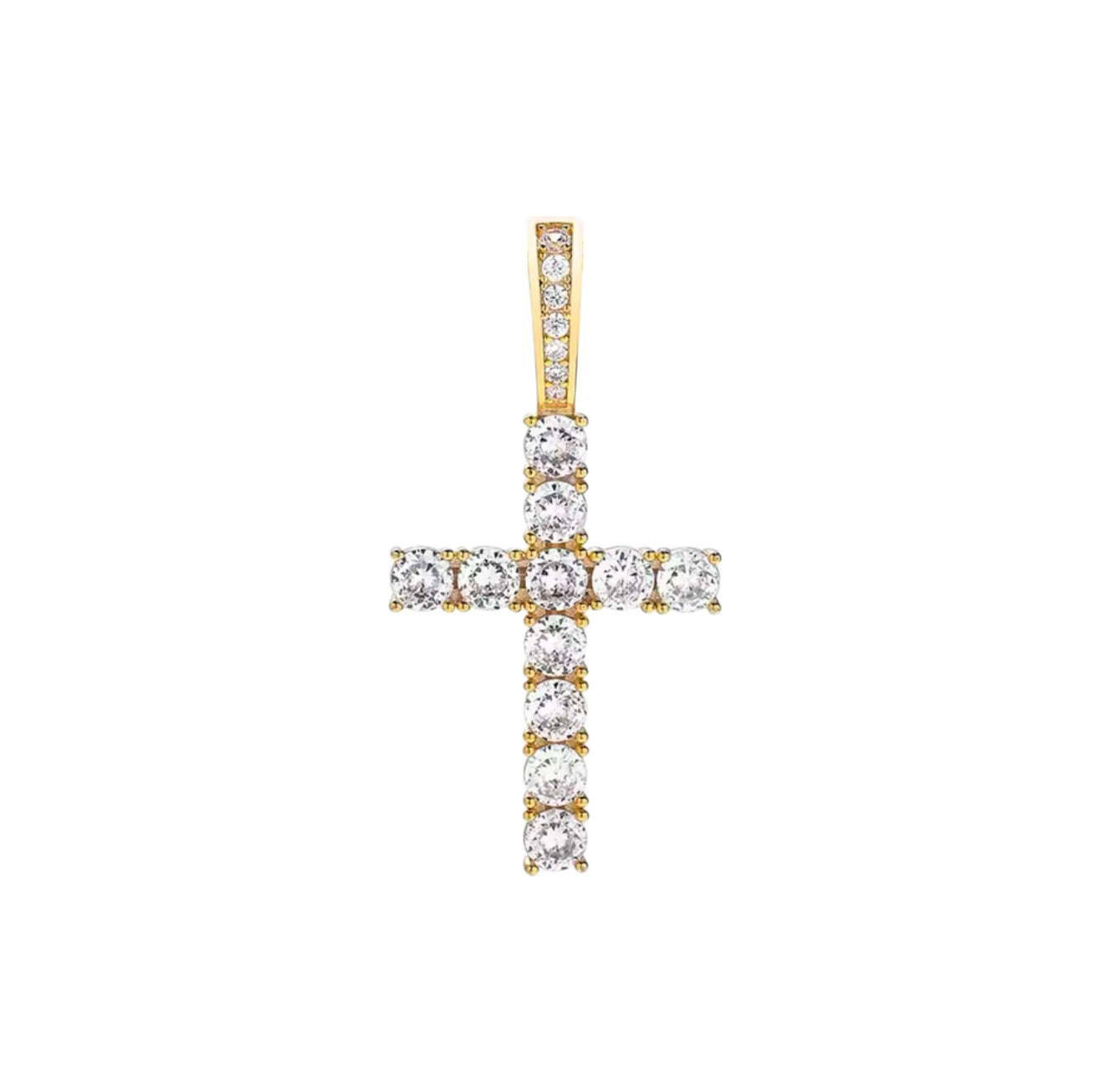 PENDANT CROSS MOISSANITE S925 - GOLD