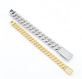 CUBAN ICE BRACELET MOISSANITE S925 - GOLD