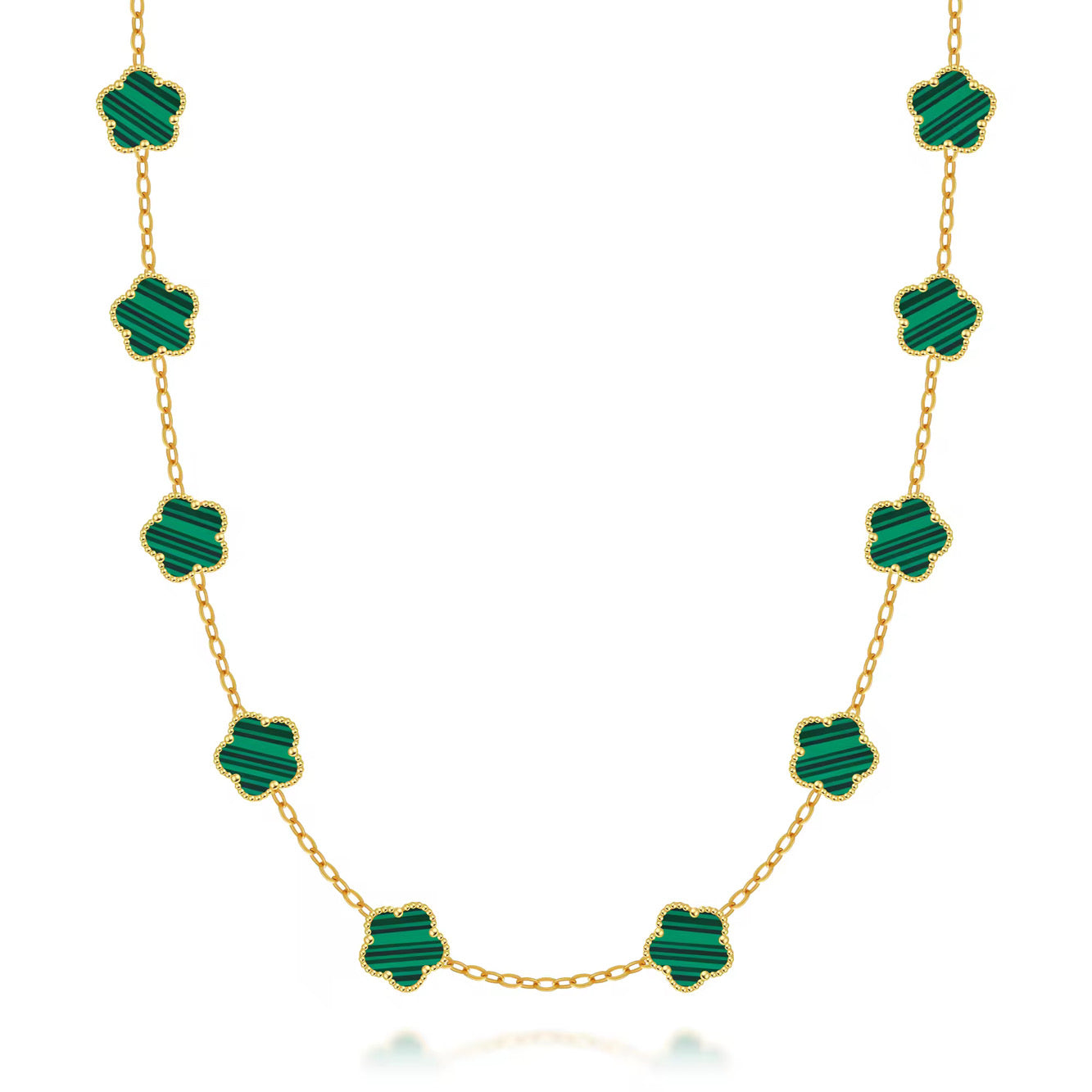 FIORI NECKLACE V2 - GOLD/GREEN