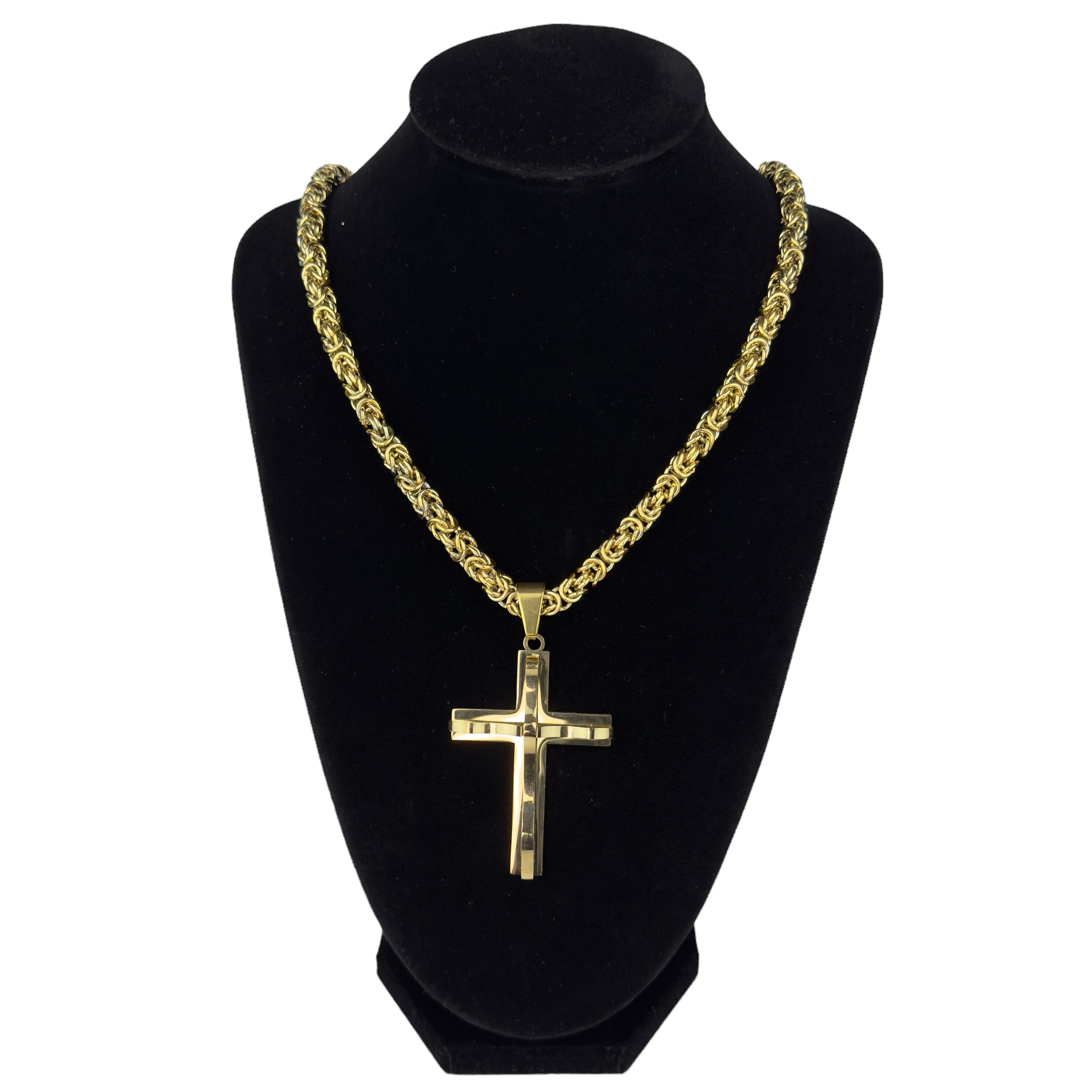 BYZANTINE K2 WITH CROSS - GOLD (6MM)