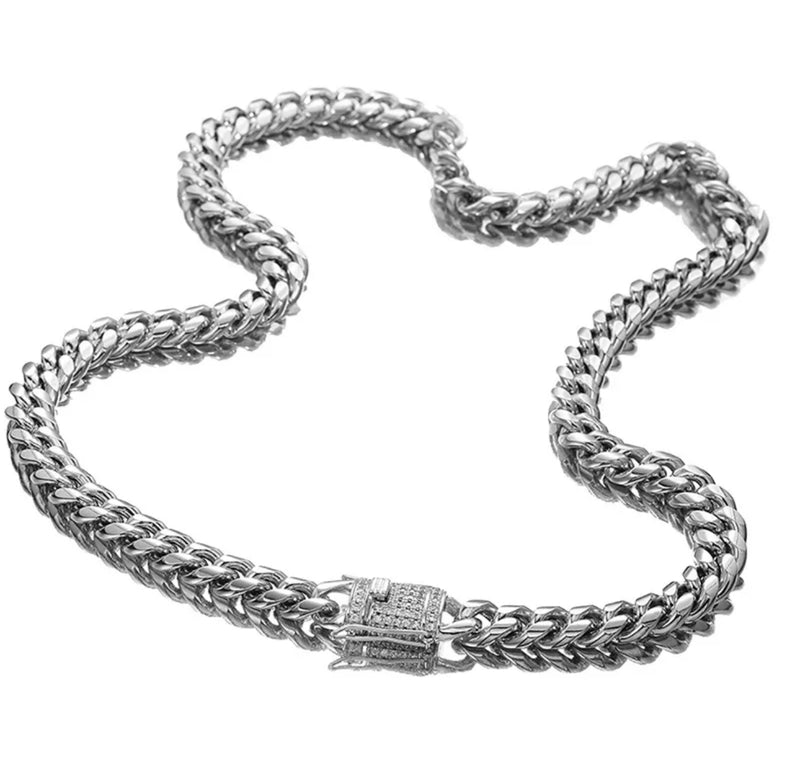 CUBAN NECKLACE LUXURY - SILVER (8MM)