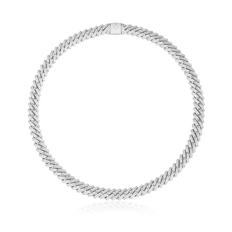 CUBAN ICE LUXURY NECKLACE - SILVER (10MM)