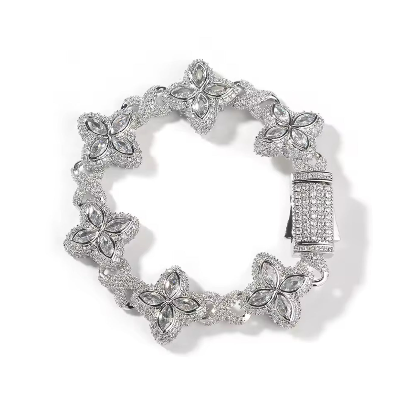 INFINITY FIORI DIAMOND BRACELET - SILVER