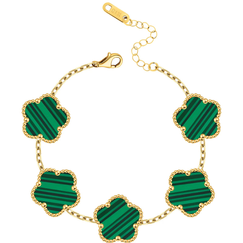 FIORI BRACELET - GOLD/GREEN