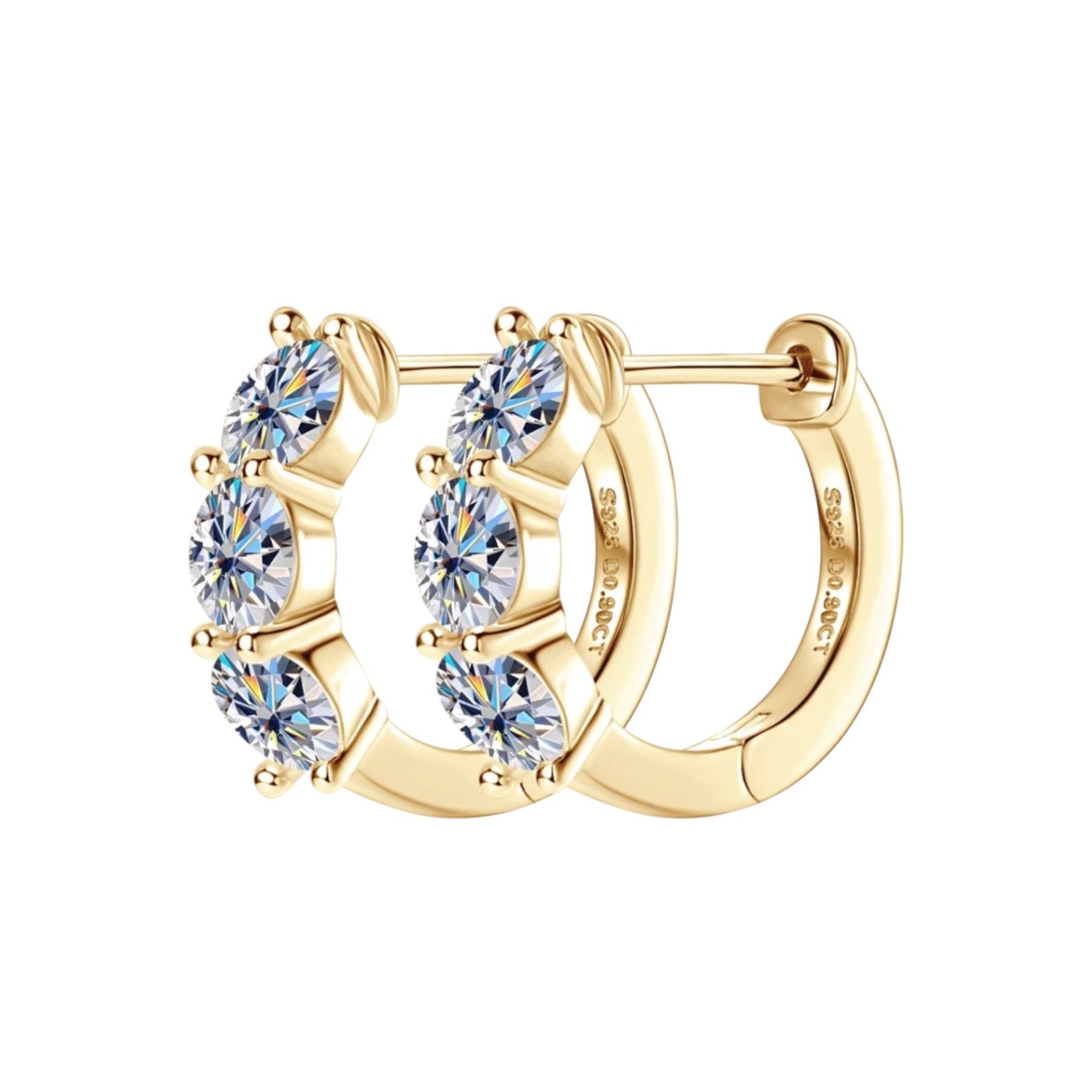 EARRINGS LUSSO MOISSANITE S925 - GOLD