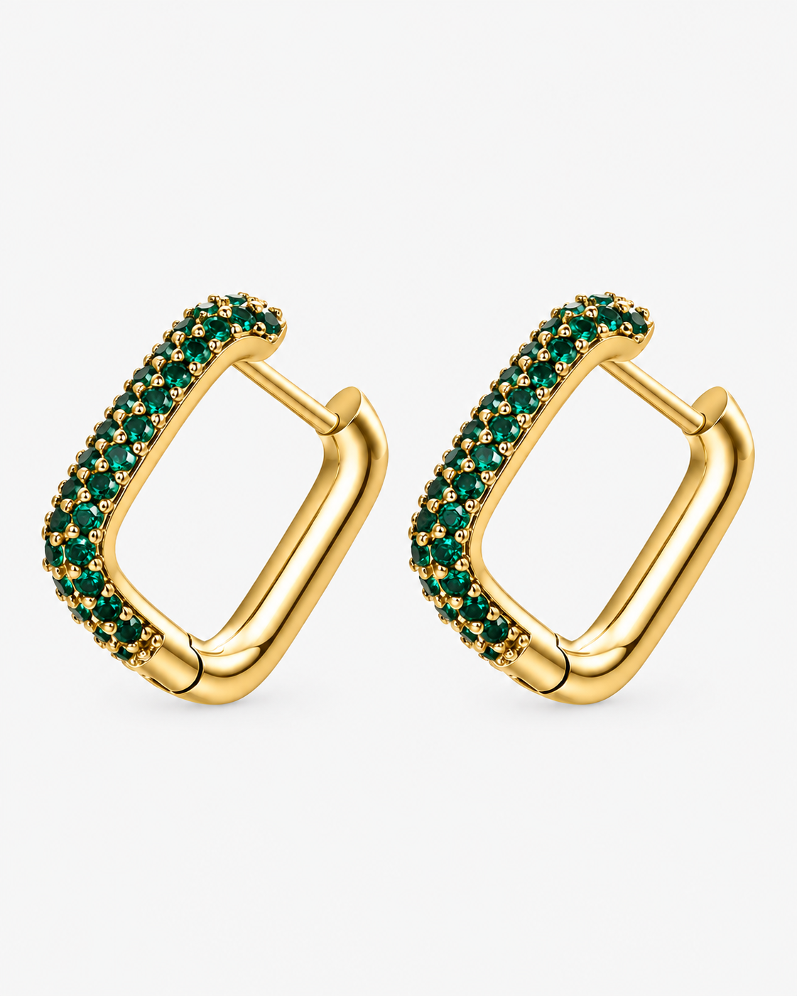 EARRINGS ALESSANDRA - GOLD/GREEN
