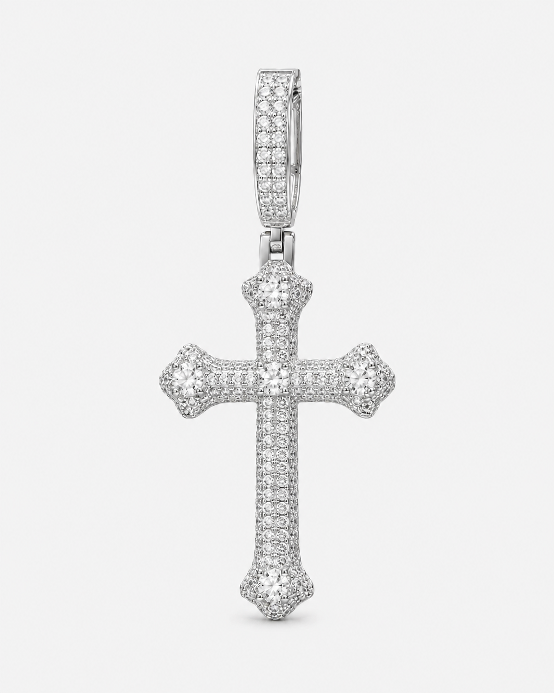 PENDANT DIAMOND CROSS MOISSANITE S925 - SILVER