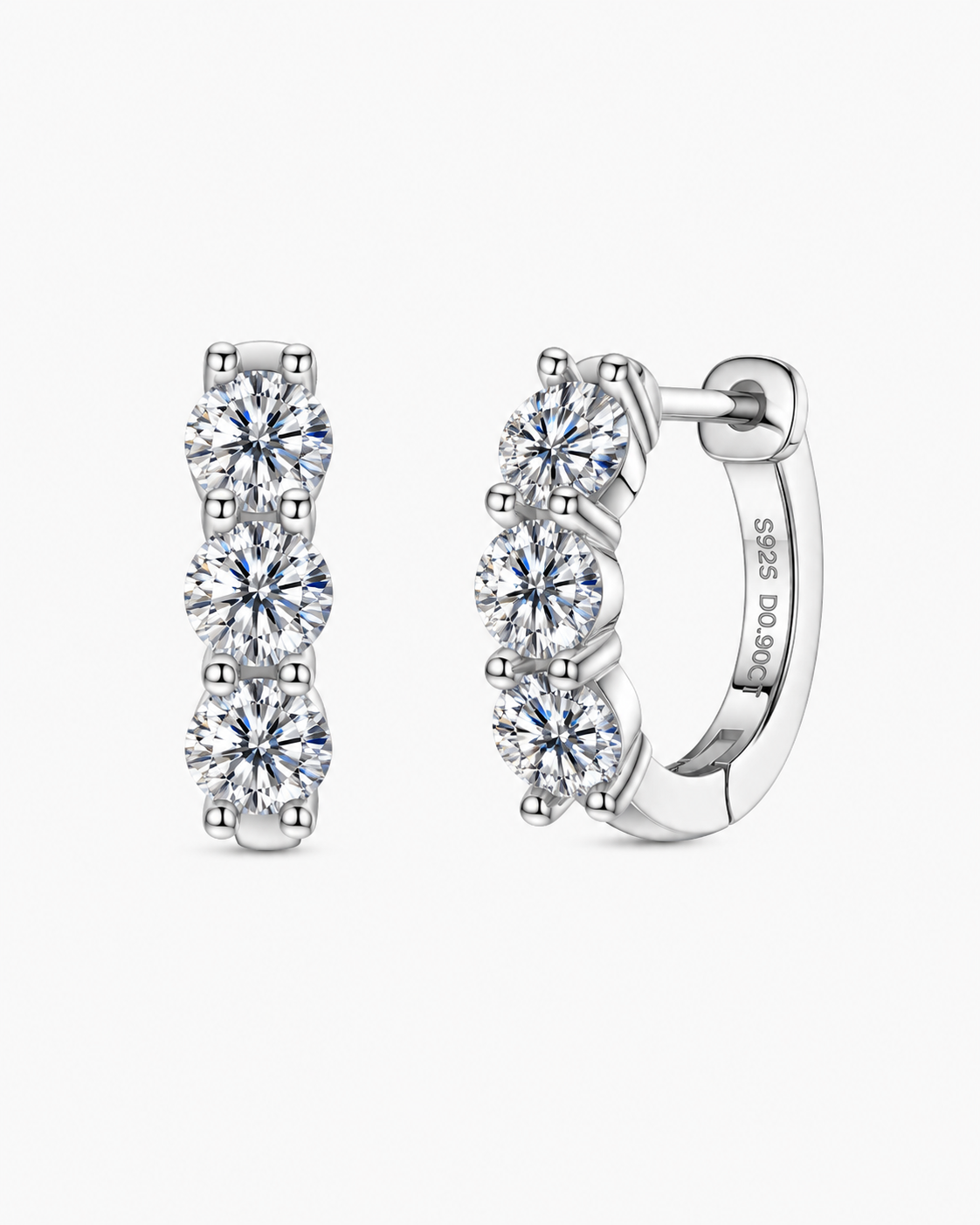 EARRINGS LUSSO MOISSANITE S925 - SILVER