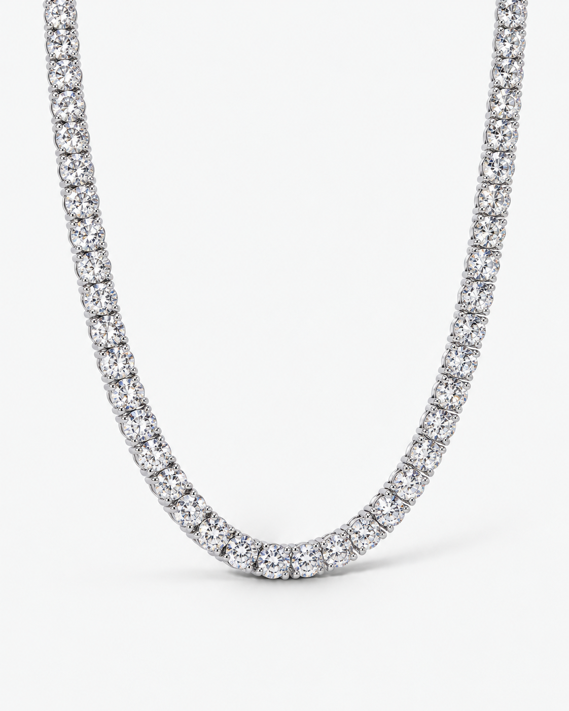 TENNIS NECKLACE MOISSANITE S925 - SILVER (Made to Order)