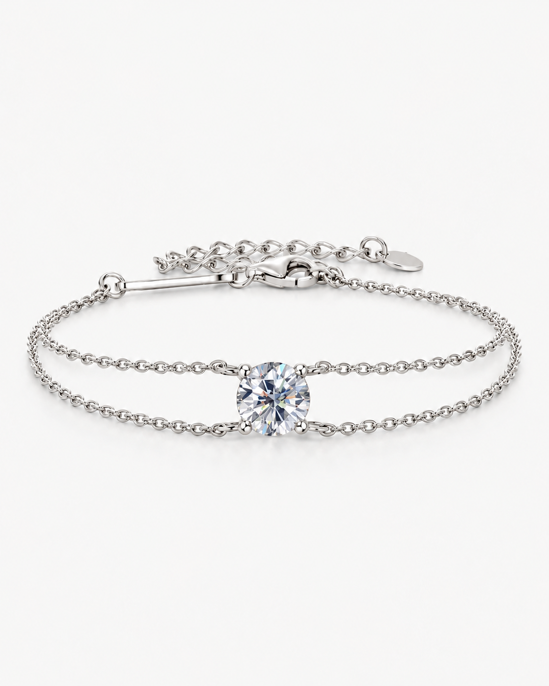 SINGLE DIAMOND BRACELET MOISSANITE S925 - SILVER