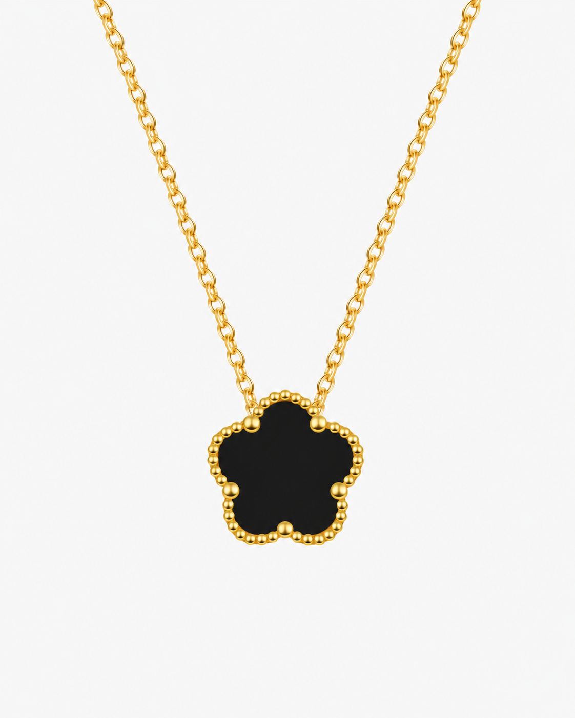 FIORI NECKLACE - GOLD/BLACK